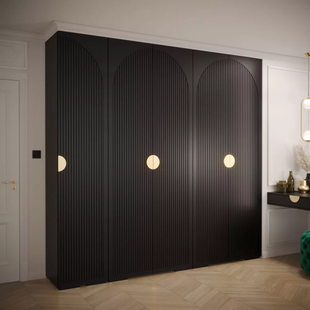 Skapis Manhattan Ryfel 1 · Melna · 250 × 47 × 236.7 cm