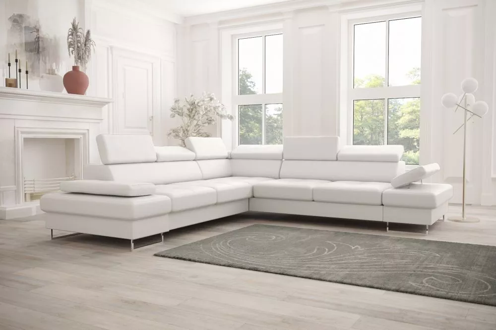 Dīvāns Galaxy Max standard · Balts · 278 × 278 × 74 cm