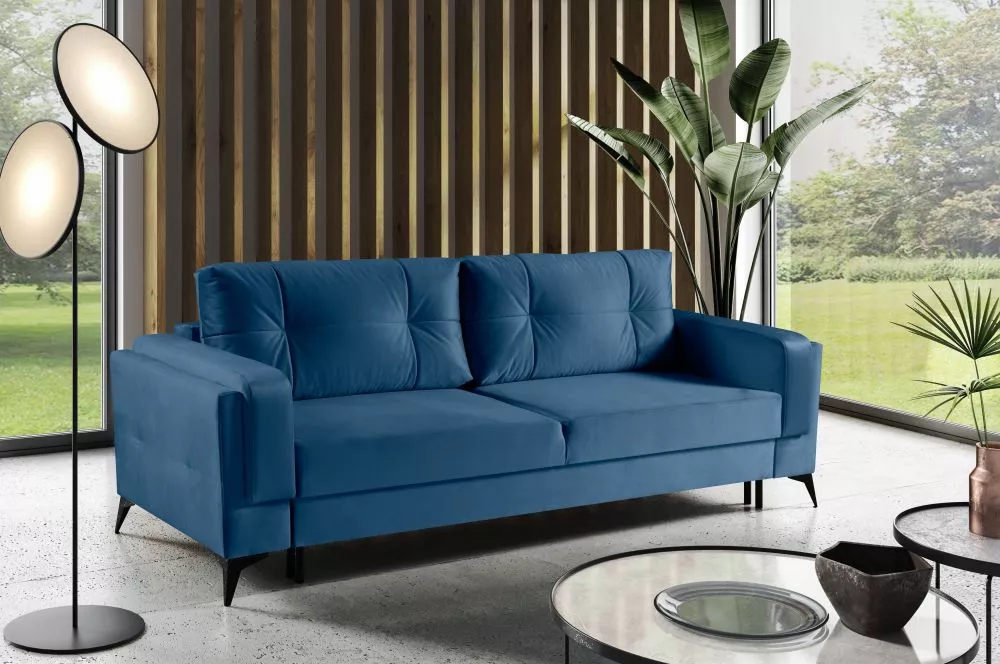 Dīvāns Potenza standard · Zila · 98 × 260 × 100 cm