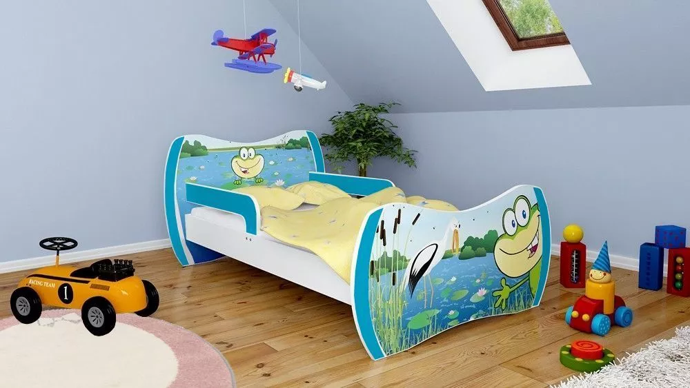 Bērnu gulta Dream L05 180x90 DM10 ar stelāžu Guļamvietas platums: 90 cm, Guļamvietas garums: 180 cm, · 114 × 184 × 71 cm