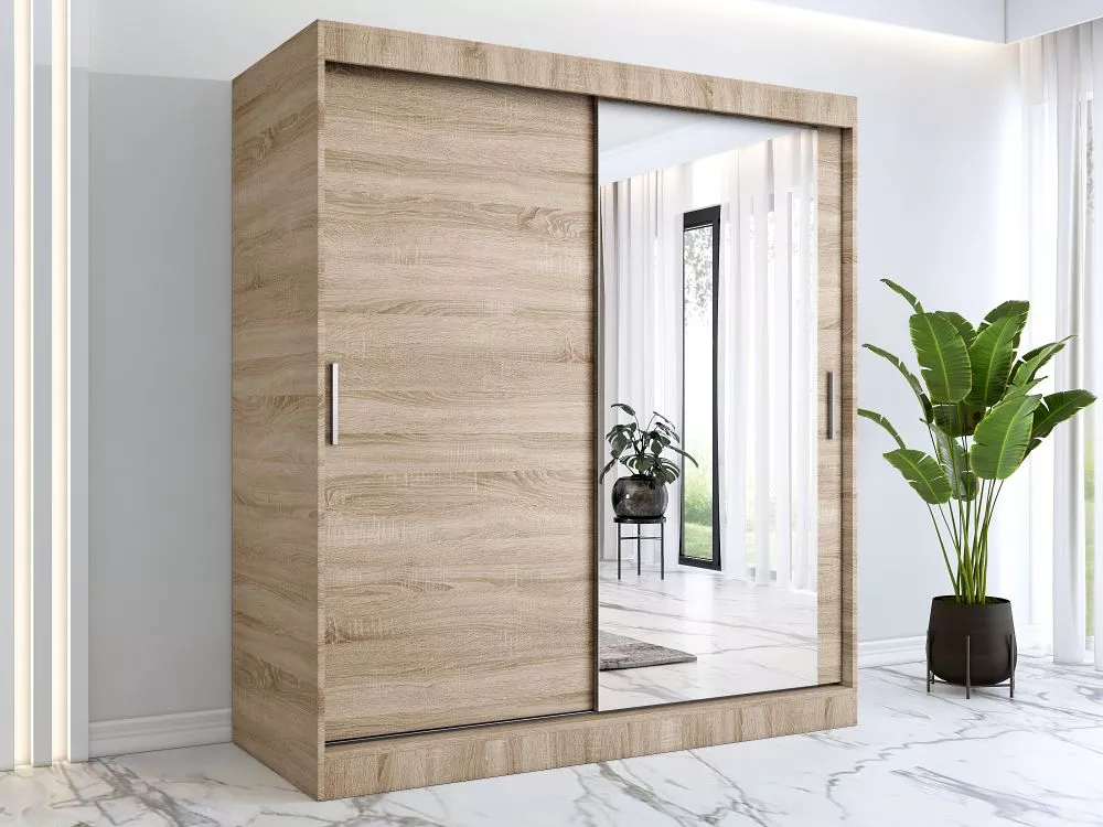 Skapis Hugo Mirror · Sonoma · 180 × 60 × 200 cm