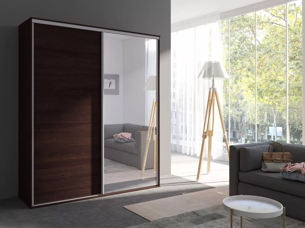 Skapis Grande 204-1 · Šokolādes sonoma · 204 × 62 × 244 cm