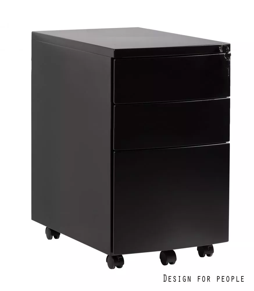 Kumode Kontener RPH-01 · Melns · 39 × 56 × 64 cm
