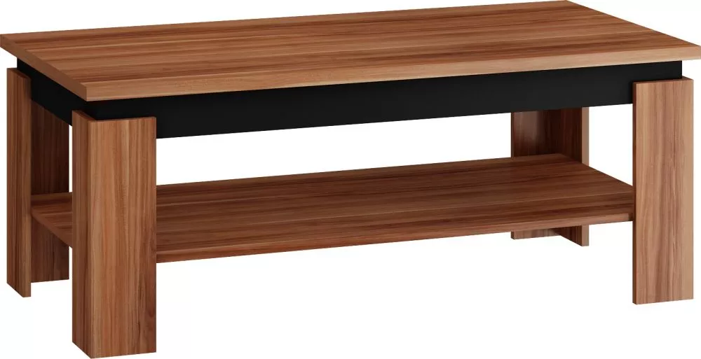 Žurnālgalds Beta Lawa Galda virsmas biezums: 2.5 cm, · Plūmju + grafits · 120 × 60 × 48 cm
