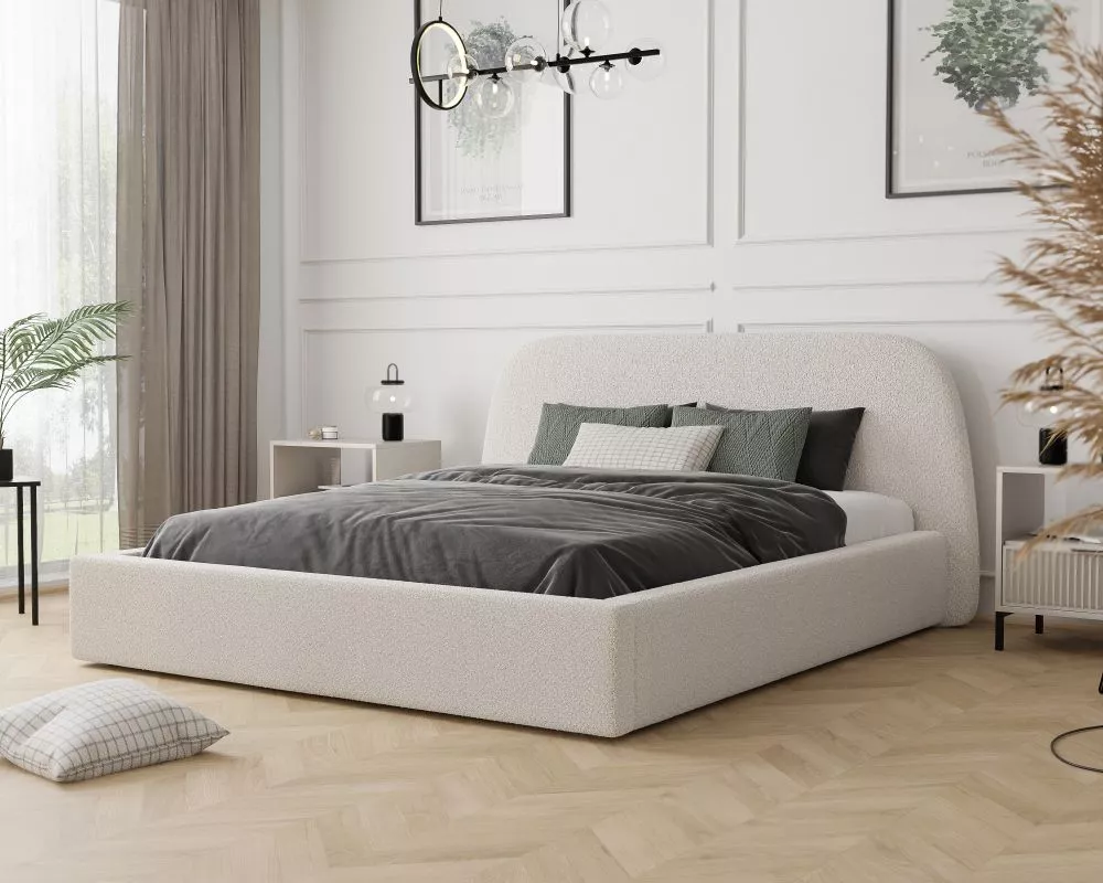 Gulta Cloud Standard ar stelāžu Guļamvietas platums: 160 cm, Guļamvietas garums: 200 cm, stelāžas tips: koka, · Bēšs · 1