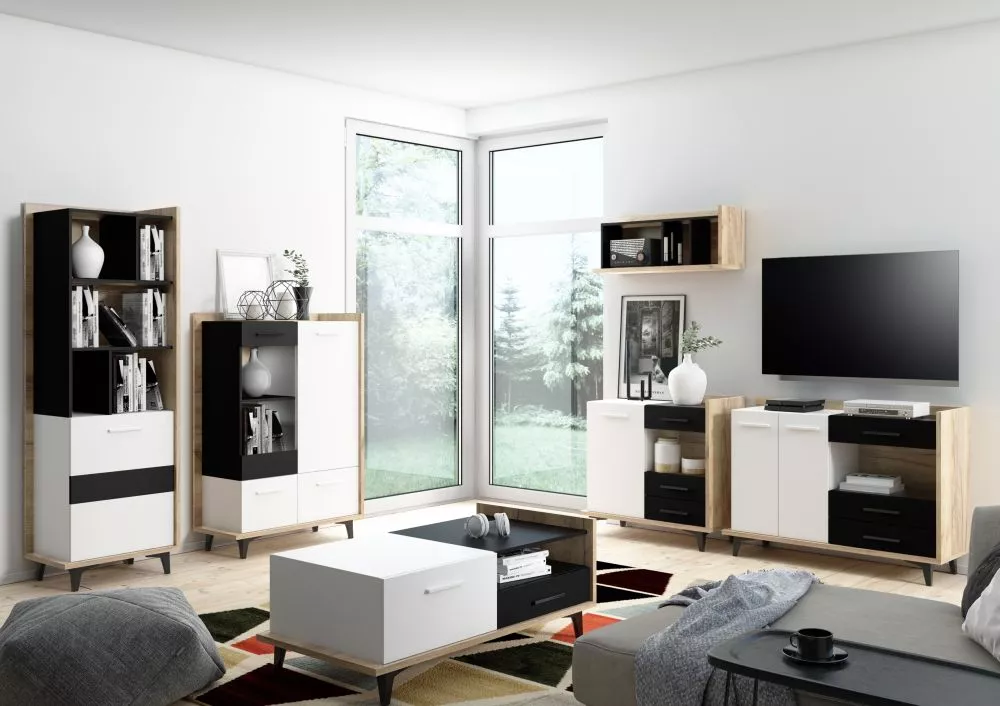 Sekcija Box Z4 Korpusa krāsa: ozols craft zelts, Elementu krāsa: melns + balts,
