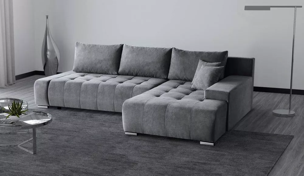 Dīvāns Draco L Standard · Antracīts · 185 × 265 × 85 cm