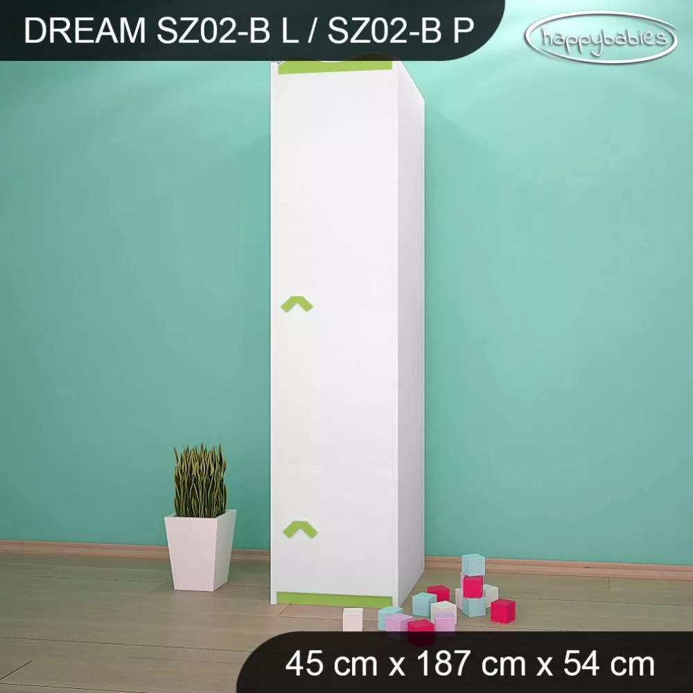 Bērnu skapis Dream SZ02-B · 45 × 54 × 187 cm