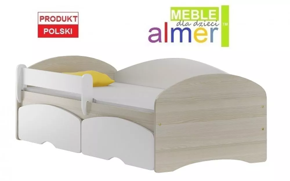 Bērnu gulta Nordi J23S ar stelāžu Guļamvietas platums: 80 cm, Guļamvietas garums: 160 cm, · 92 × 164 × 65 cm