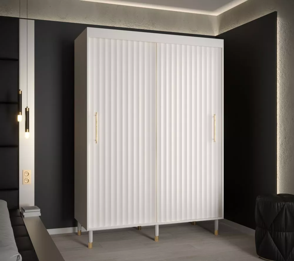 Skapis Calipso Wave 1 · Balts · 150 × 62 × 208 cm