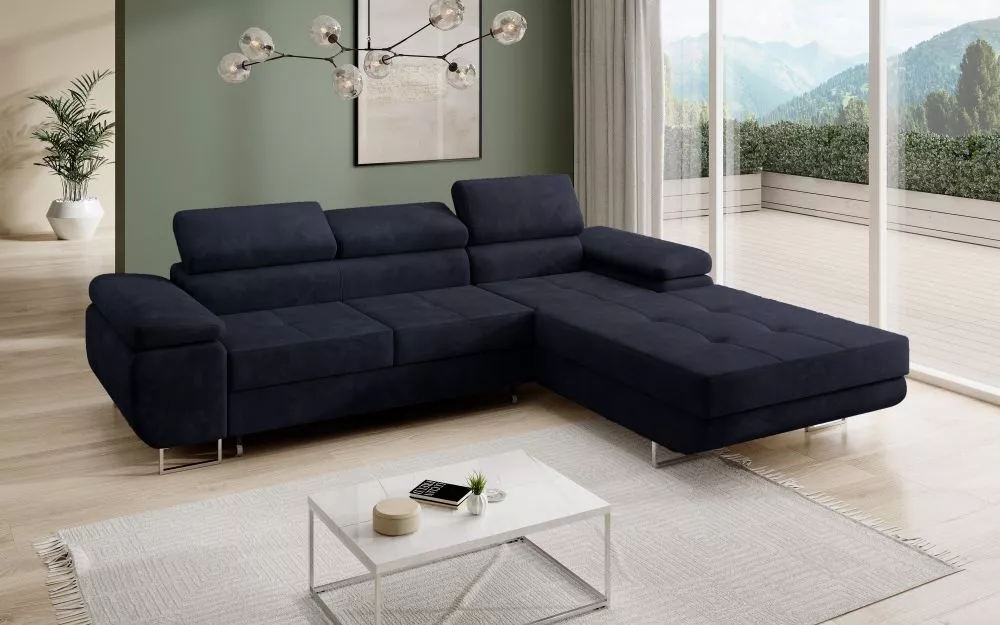 Dīvāns Corner 270 standard · Tumši zils · 200 × 277 × 90 cm