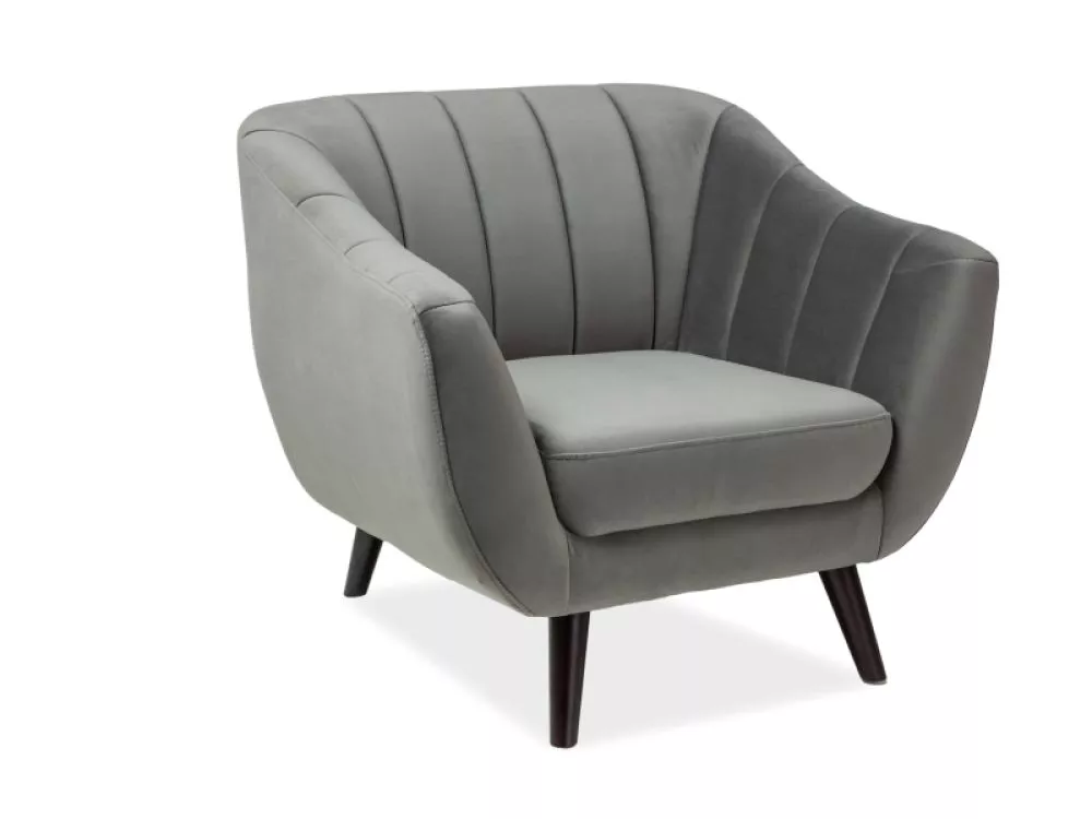 Krēsls Elite 1S Velvet · Pelēks · 83 × 91 × 85 cm