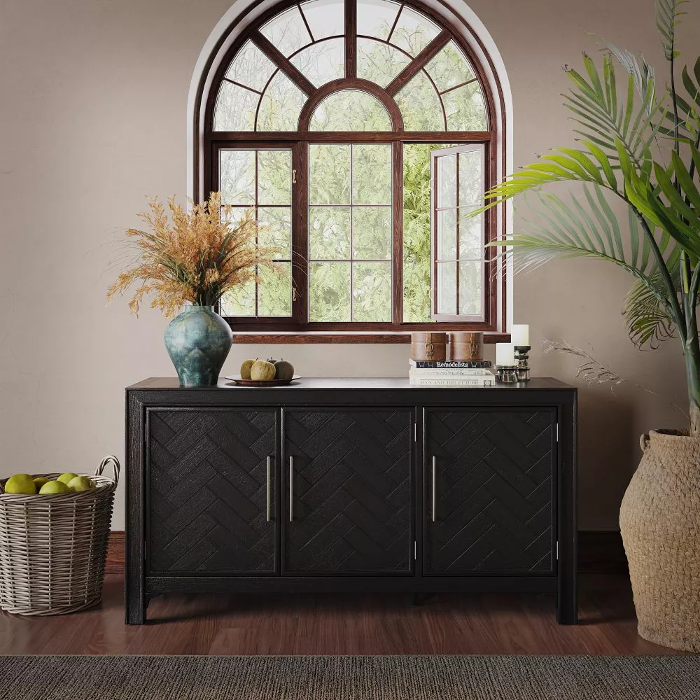 Kumode Avola AV2256-60 · Melns · 152.5 × 46 × 81.5 cm