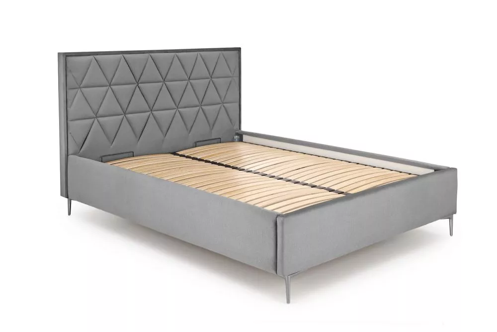 Gulta Modulo 5 160x200 ar stelāžu Guļamvietas platums: 160 cm, Guļamvietas garums: 200 cm, · Pelēks · 175 × 216 × 120 cm