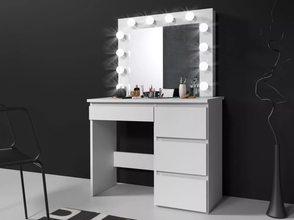 Kosmētikas galds Beta 12 LED · Balts · 94 × 140 × 43 cm
