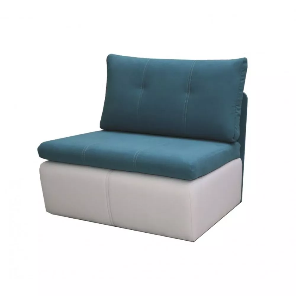 Dīvāns Rito Standard · Tirkīzs + balts · 81 × 86 × 86 cm