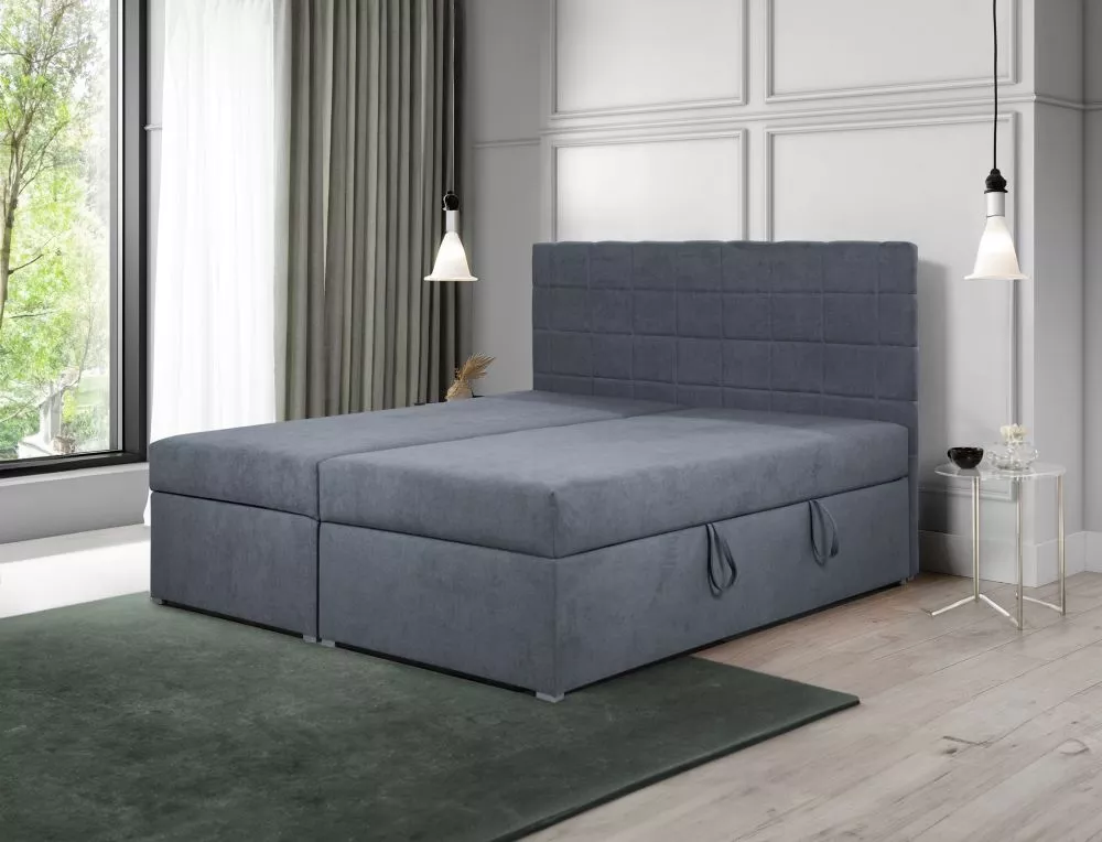 Gulta Horizon Soft Boxspring Standard Guļamvietas platums: 140 cm, Guļamvietas garums: 200 cm, · Tumši pelēks · 144 × 20