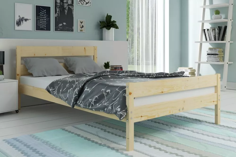 Gulta Orbis ar stelāžu Guļamvietas platums: 140 cm, Guļamvietas garums: 200 cm, stelāžas tips: koka, · Priede · 147 × 20