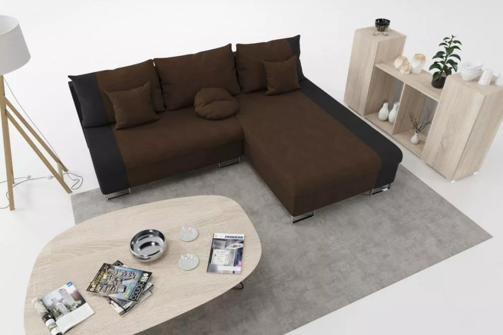 Dīvāns Cintra Standard · Brūns + melns · 142 × 215 × 76 cm