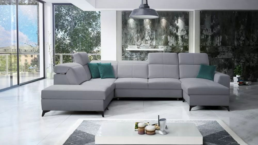 Dīvāns Belutti 6 Standard · Pelēks · 236 × 362 × 84 cm