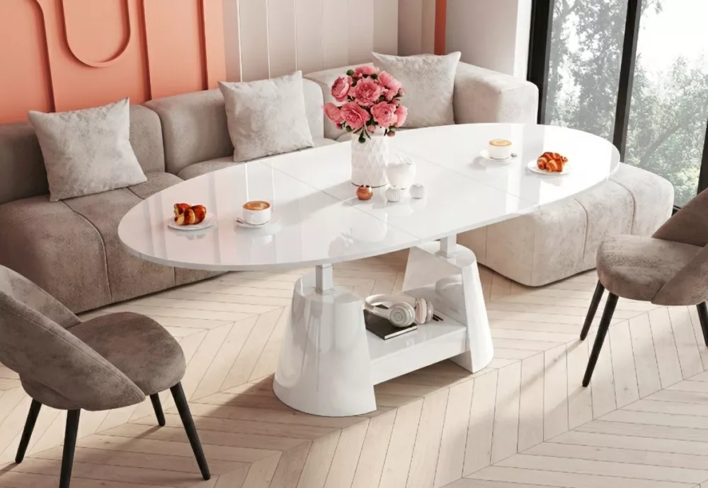 Žurnālgalds Calabro Max Gloss · Balts · 140 × 90 × 55 cm