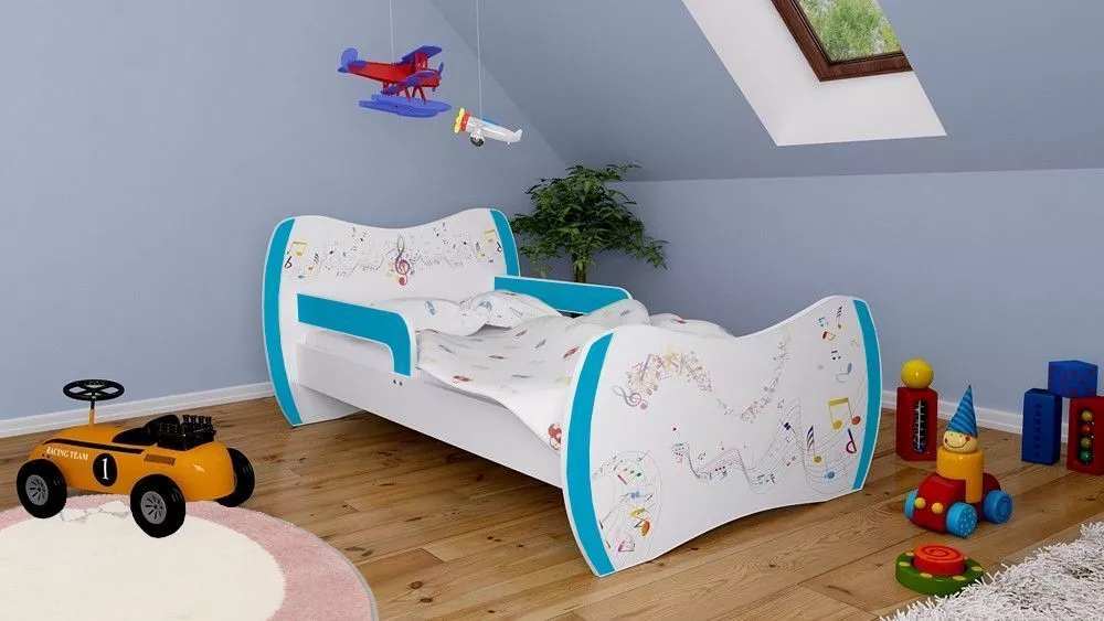 Bērnu gulta Dream L01 140x70 DM17 ar stelāžu Guļamvietas platums: 70 cm, Guļamvietas garums: 140 cm, · 94 × 144 × 71 cm