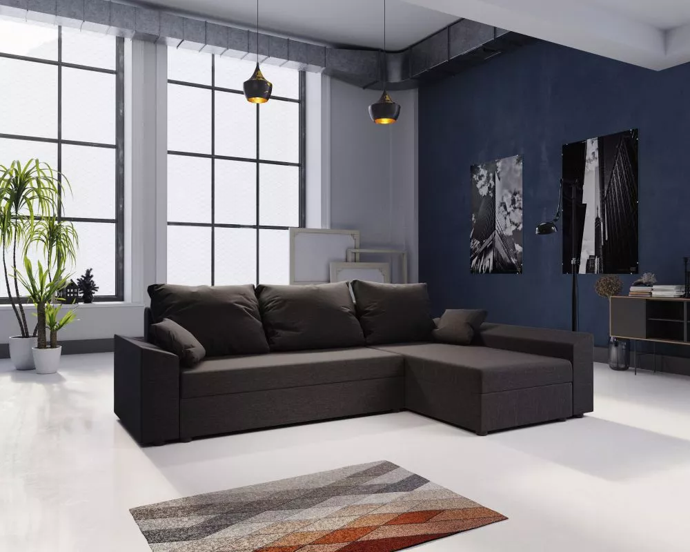 Dīvāns Paul L standard · Tumši pelēks · 139 × 248 × 80 cm