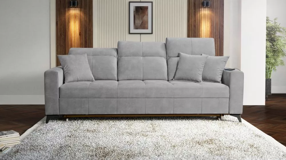 Dīvāns Inez Sofa standard · Gaiši pelēks · 100 × 235 cm
