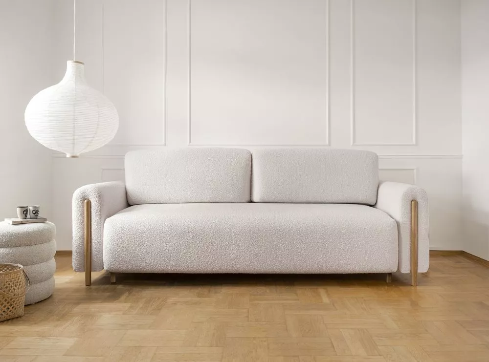 Dīvāns Arcadova Oak Standard · Bēši rozā · 97 × 244 × 97 cm