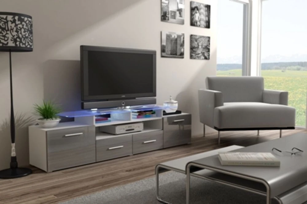 TV tumba Evora RTV ar LED · 194 × 39 × 38 cm