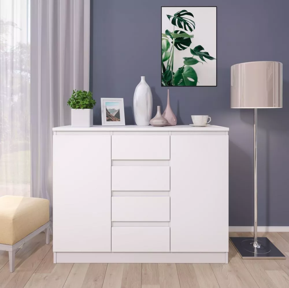 Kumode A1 · Balts · 109 × 37 × 85 cm