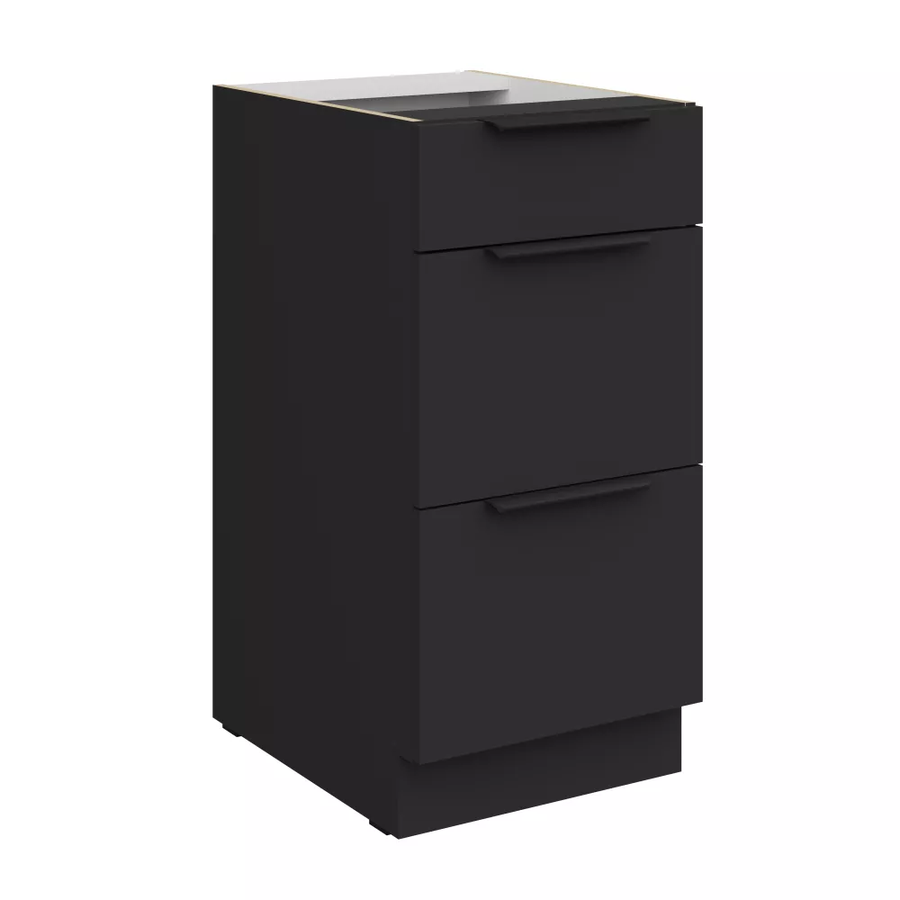 Virtuves skapis Aria Black 40 D 3S BB