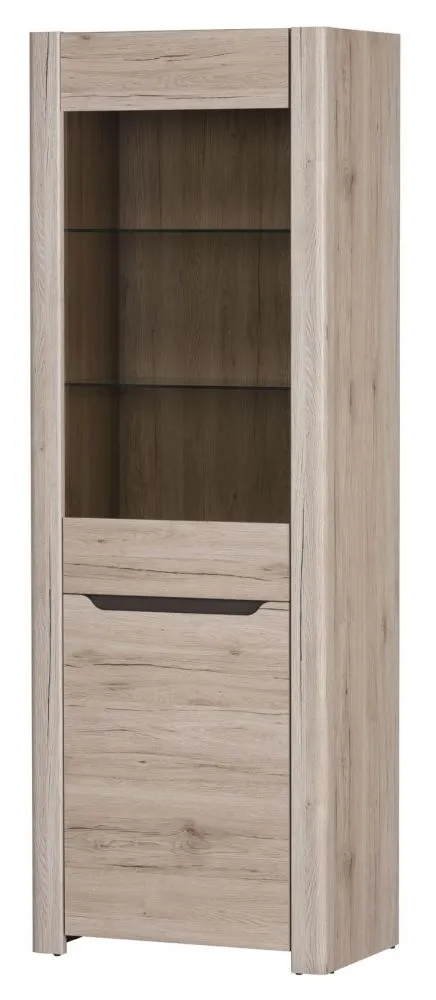 Sekcija Desjo 01 ar LED · Ozols sanremo · 67 × 42 × 193 cm
