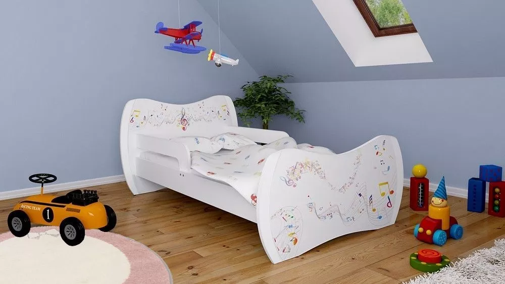 Bērnu gulta Dream L05 180x90 DM17 ar stelāžu Guļamvietas platums: 90 cm, Guļamvietas garums: 180 cm, · 114 × 184 × 71 cm
