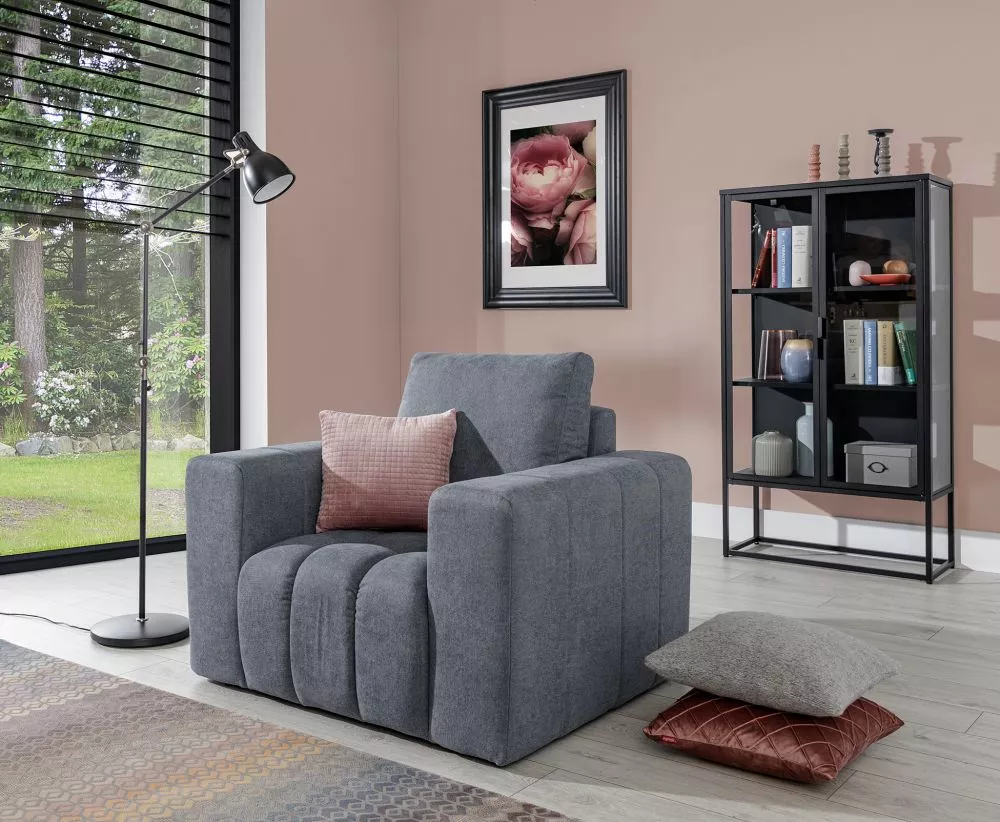 Mīksts krēsls Lazaro 1S Premium Standad · Pelēks · 108 × 89 × 85 cm