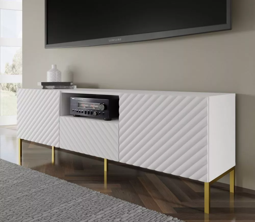 TV tumba Surf 02 · Balts · 150 × 42 × 56 cm
