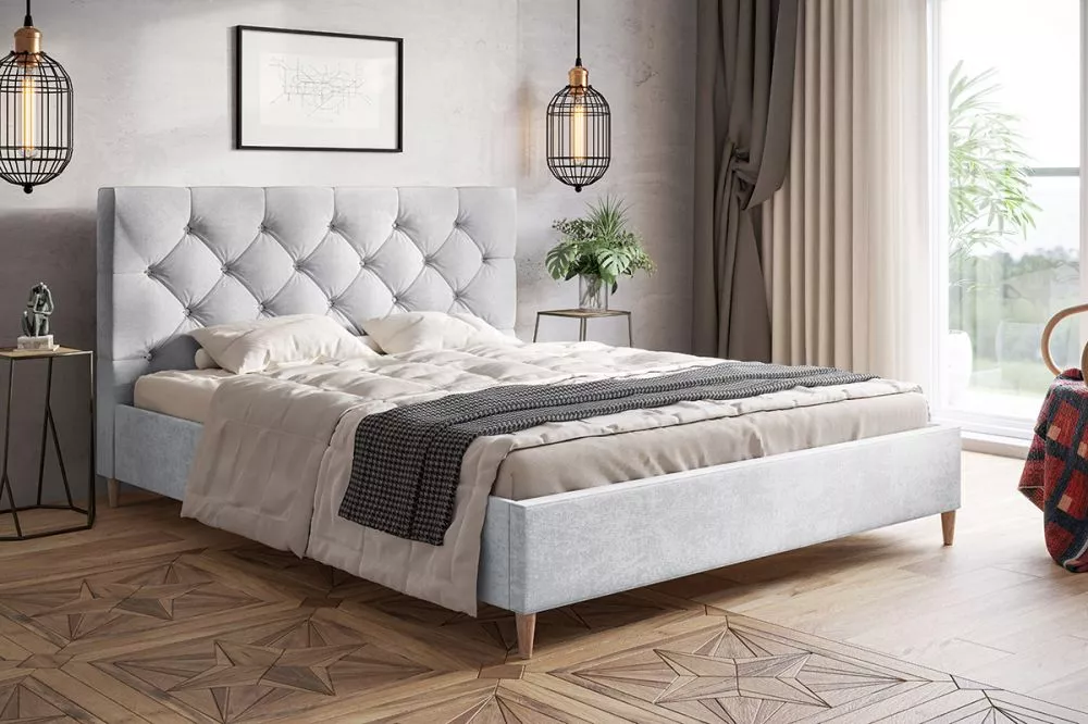 Gulta Lux 6 standard ar stelāžu Guļamvietas platums: 140 cm, Guļamvietas garums: 200 cm, stelāžas tips: koka, · Gaiši pe