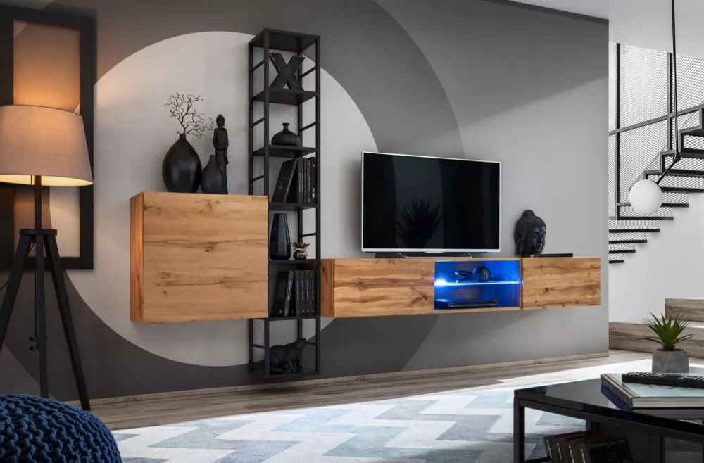 Sekcija Switch M6 · Ozols votāns · 270 × 40 × 176 cm