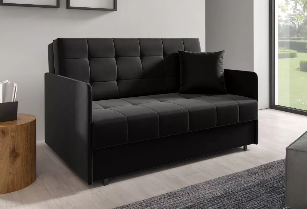 Dīvāns Americano 174 standard · Melns · 90 × 140 × 85 cm
