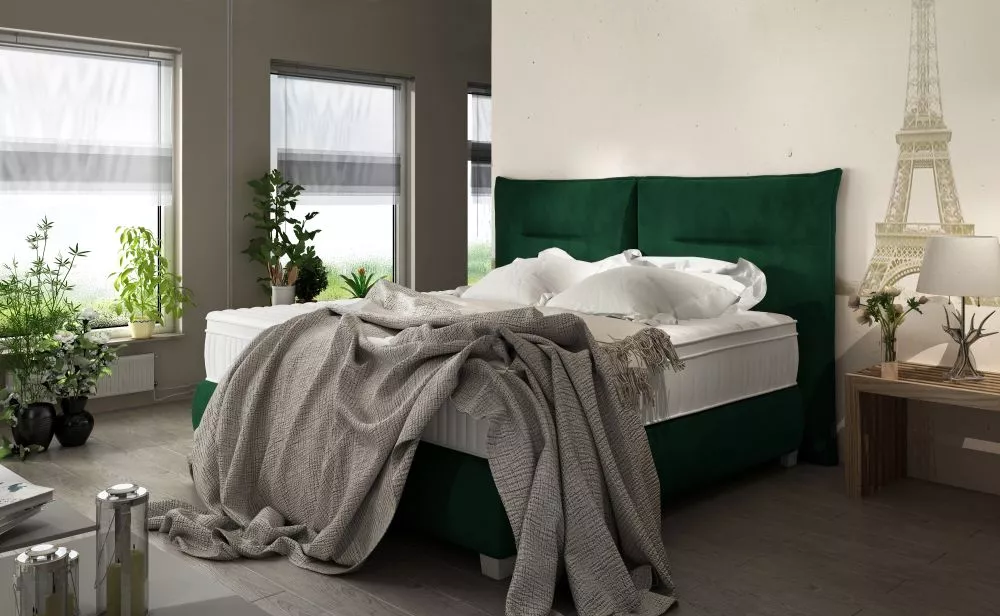 Gulta Fog Standard Guļamvietas platums: 140 cm, Guļamvietas garums: 200 cm, · Zaļš · 164 × 225 × 120 cm