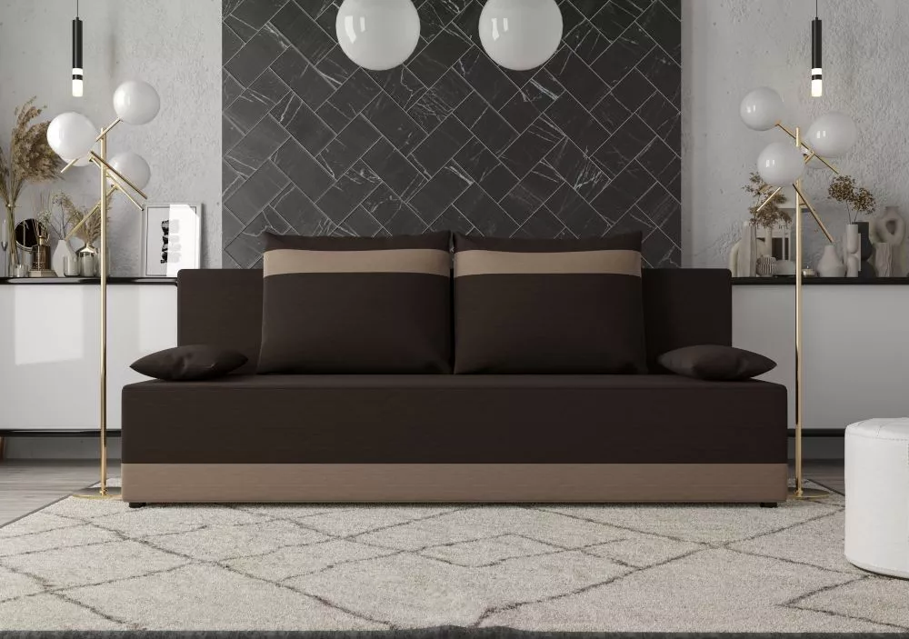 Dīvāns Toledo Sofa Standard · Tumši brūns + gaiši brūns · 80 × 200 × 89 cm