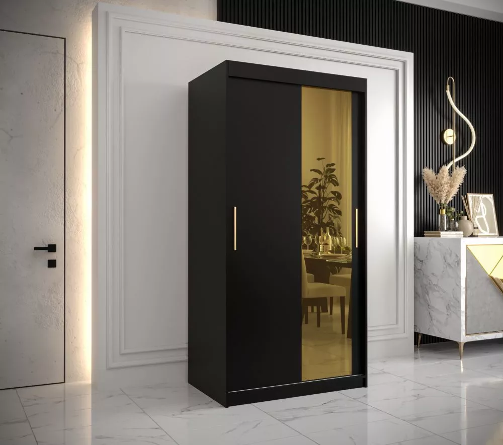 Skapis Golden T2 · Melns · 100 × 62 × 200 cm