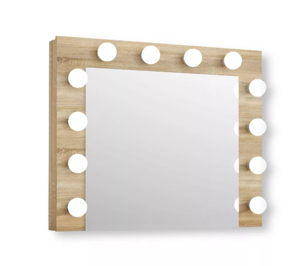 Spogulis 12 LED · Sonoma · 80 × 10 × 65 cm