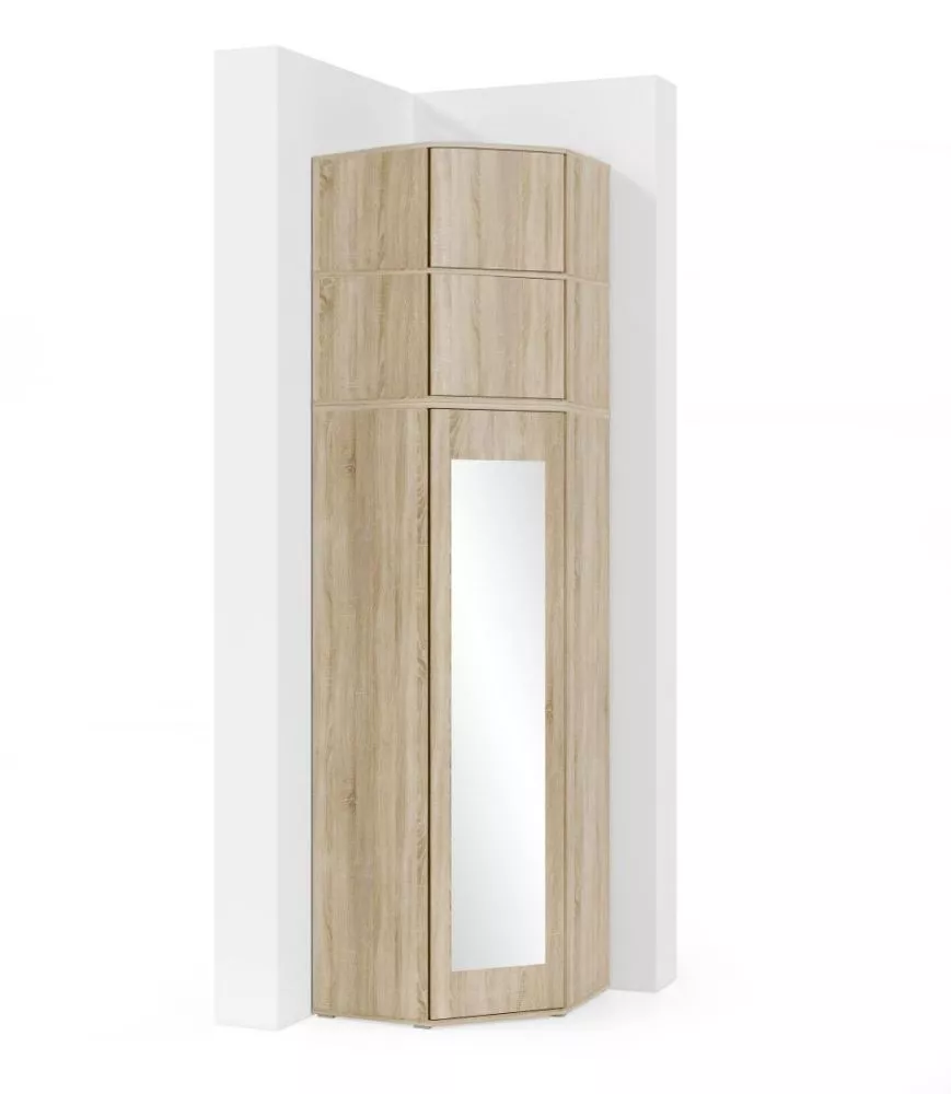 Skapis Corner Wardrobe L Premium 2 · Sonoma · 70 × 70 × 265 cm
