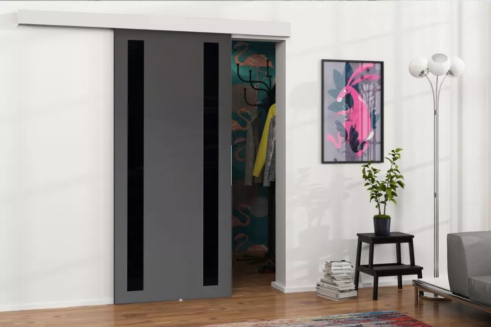 Bīdāmās durvis Malibu M-6 · Antracīts · 106 × 205 cm