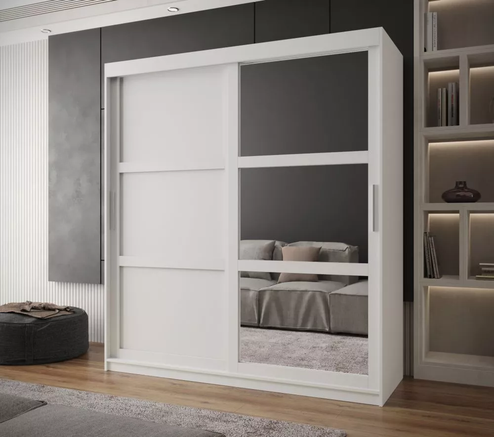 Skapis Miror 3 · Balts · 180 × 62 × 200 cm