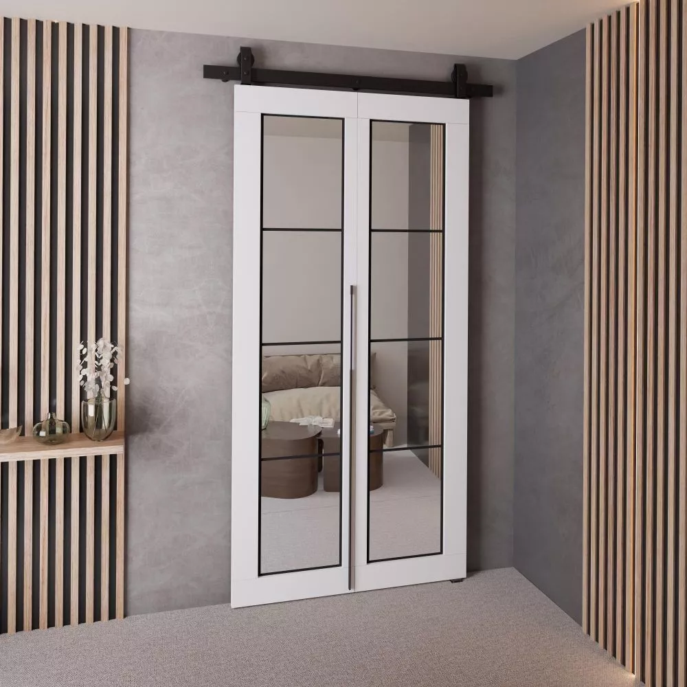 Bīdāmās durvis Qudio Loft-5 · Balts · 86 × 205 cm