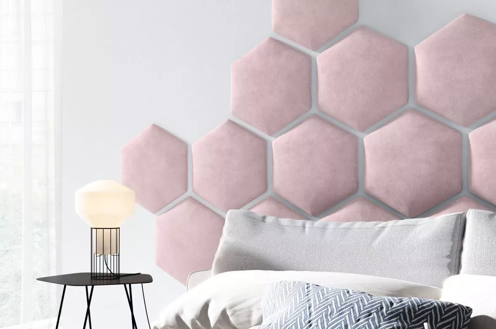 Panelis Wall Honey 5 cm · Gaiši rozā · 40.5 × 35.3 cm