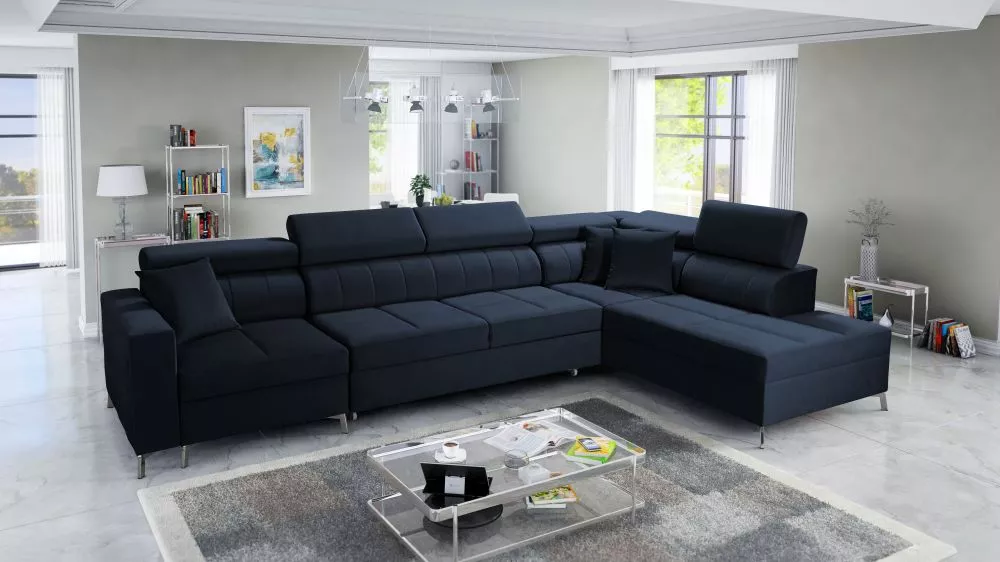 Dīvāns Side 10 Maxi Standard · Tumši zils · 217 × 344 × 83 cm