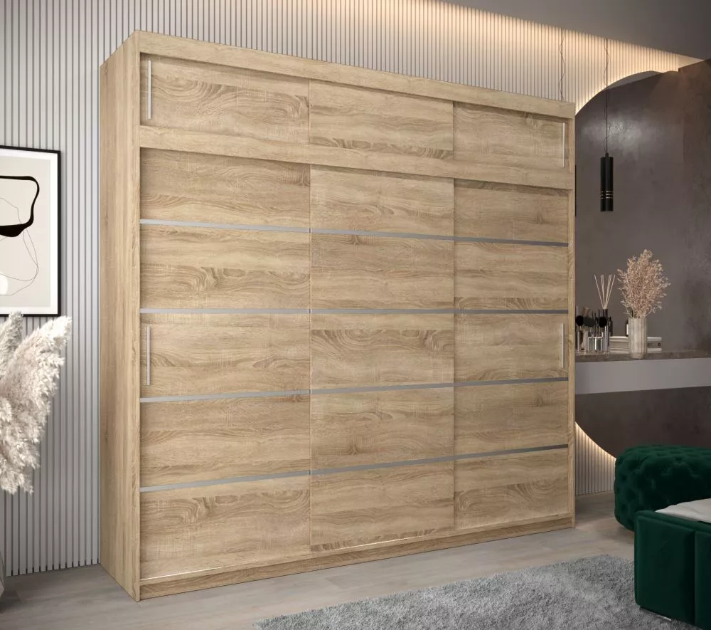 Skapis Verona 1 Premium · Sonoma · 250 × 62 × 240 cm